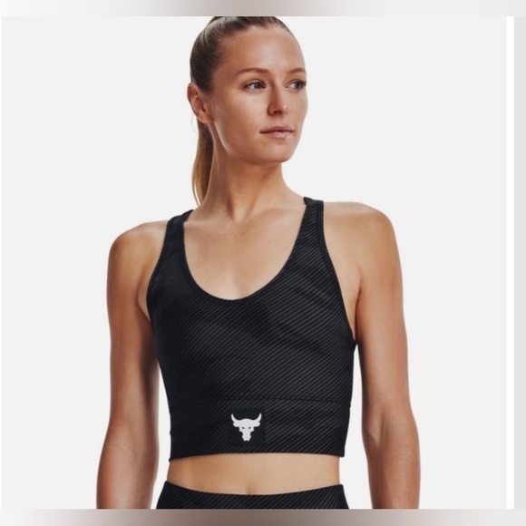 Under Armour Other - Under Armour Women’s Project Rock Heat Gear Compression Black Sports Bra